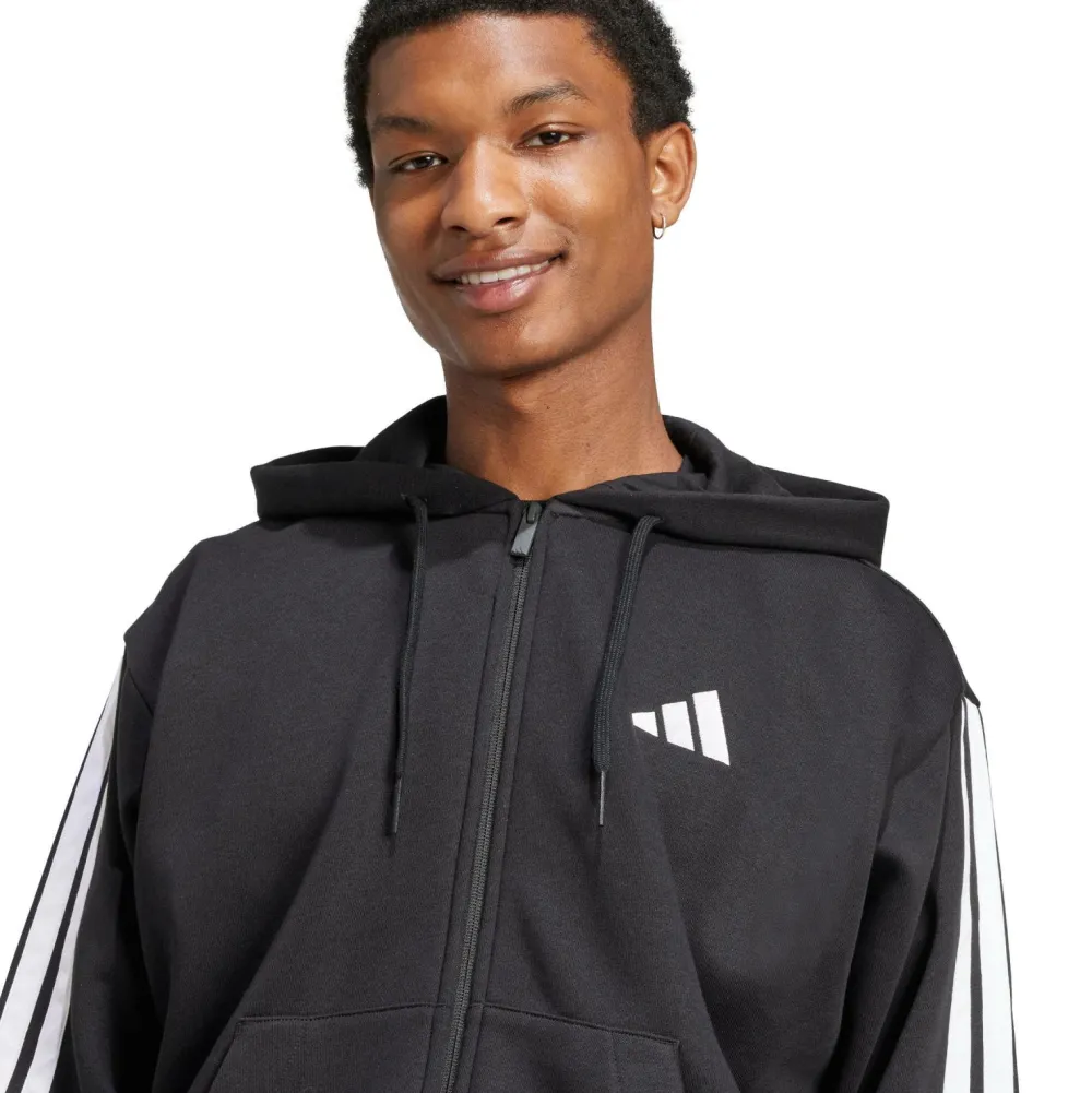 adidas Sport Performance Hættetrøje M 3S FL FZ HD Black/white Hot