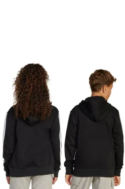 adidas Sport Performance Hættetrøje J 3S FL FZ HD Black/white Discount
