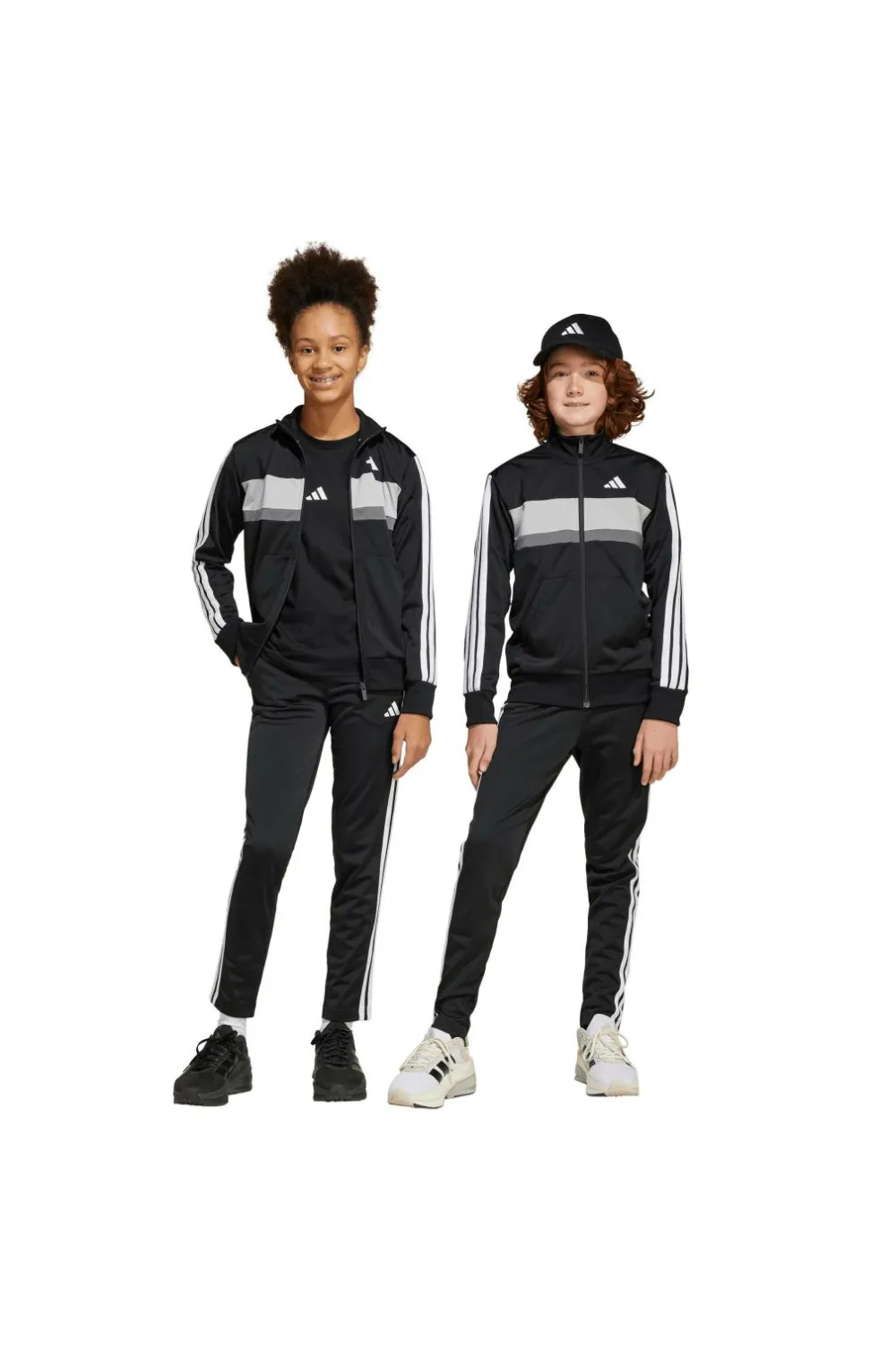 adidas Sport Performance Træningssæt J 3S Tiberio TS Black/white/gretwo Outlet