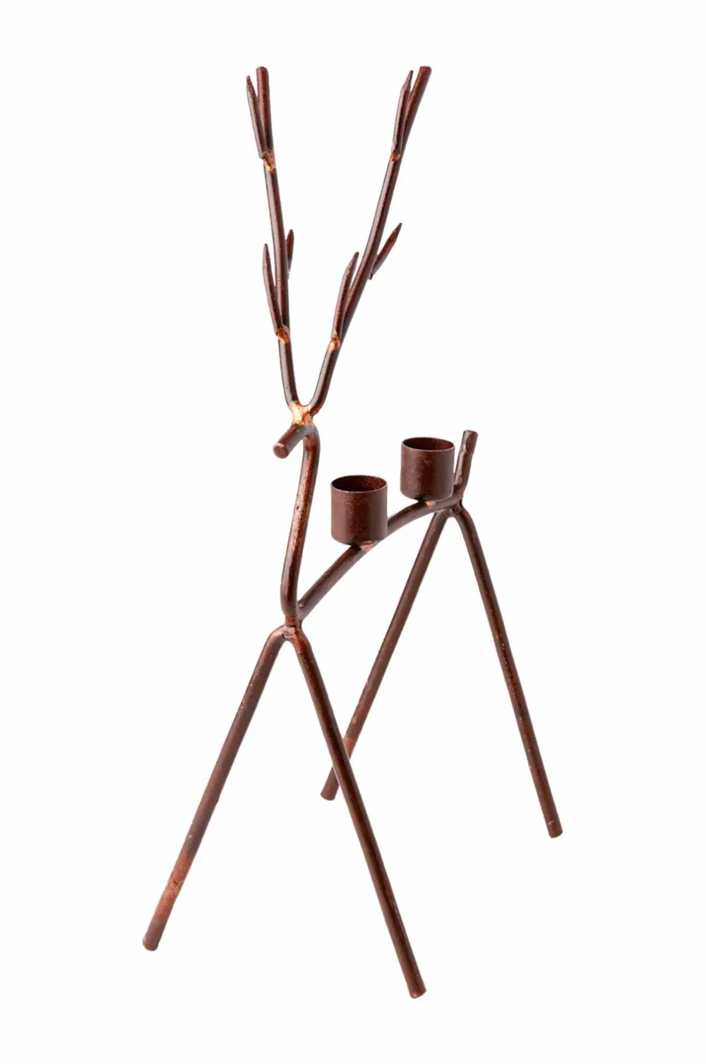 Affari of Sweden Julepynt>Lysestage Oh Deer Rust/messing-farve