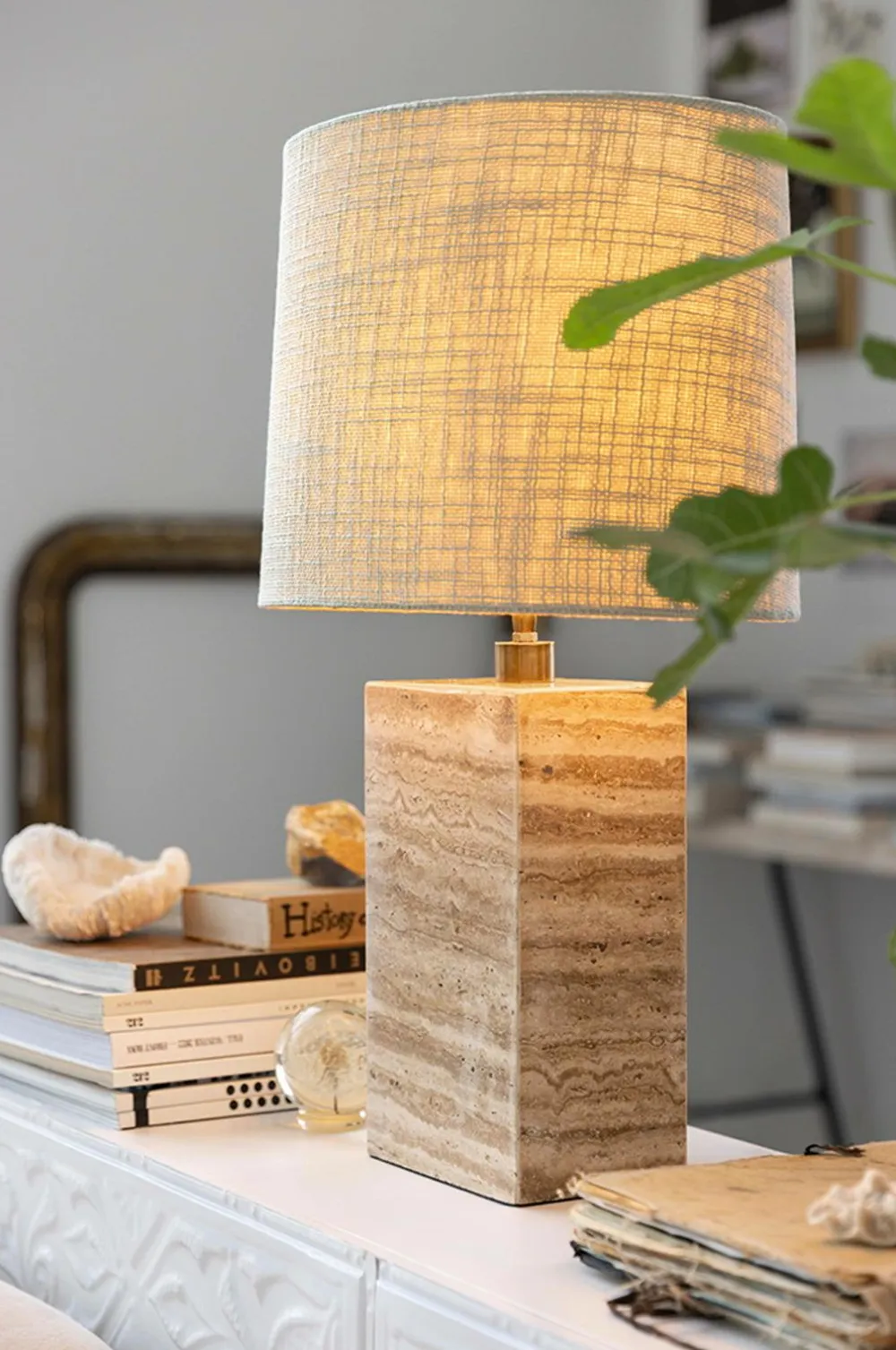 Alde & Lind Lampefødder>Lampefod Zenith H34 Travertin Beige