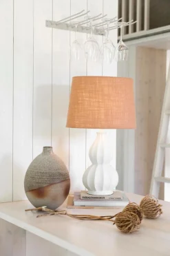 Alde & Lind Lampeskærm Alice D35 oval Grain Corall Hot