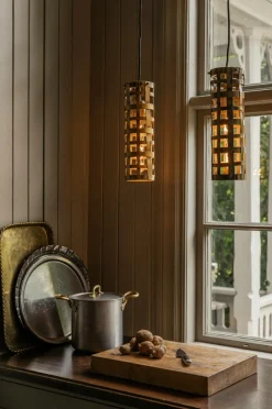 Alde & Lind Loftslampeskærm Kolonn H35 Antik guld Hot