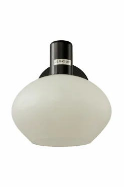 Aneta Lighting Badeværelseslampe Elba Sort/opal hvid Discount