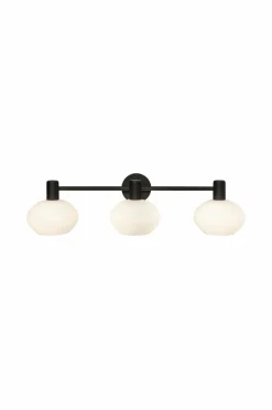 Aneta Lighting Badeværelseslampe Elba Sort/opal hvid Sale
