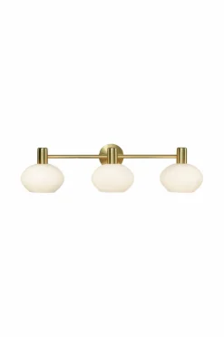 Aneta Lighting Badeværelseslampe Elba Mat messing/opal hvid Best