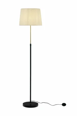 Aneta Lighting Gulvlampe Ezai sort/mat messing