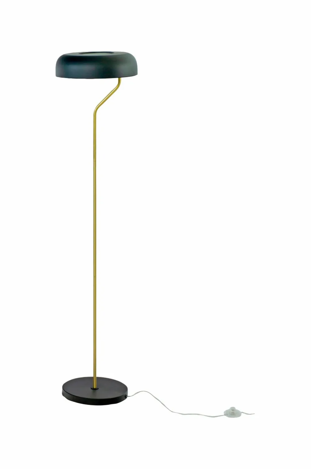 Aneta Lighting Gulvlamper>Gulvlampe Bremen Sort/mat messing