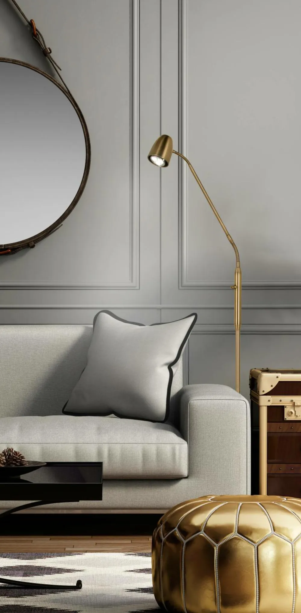 Aneta Lighting Gulvlamper>Gulvlampe Sandnes Antikk