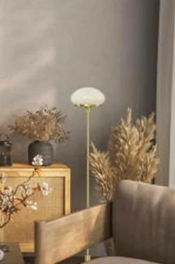 Aneta Lighting Gulvlampe New August Mat messing/hvid New