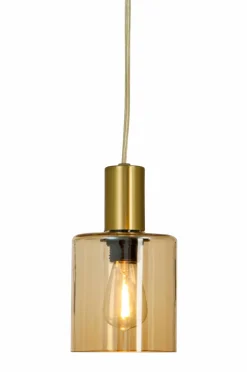 Aneta Lighting Pendel CYLINDER Mat messing/amber