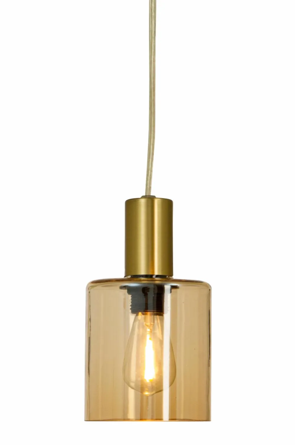 Aneta Lighting Pendel CYLINDER Mat messing/amber