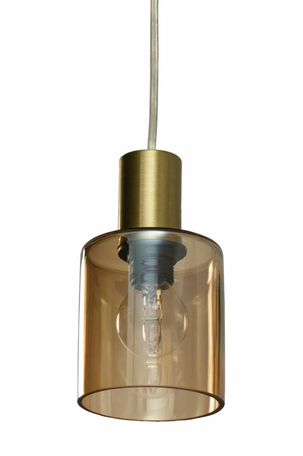 Aneta Lighting Pendel CYLINDER Mat messing/amber