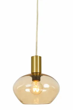 Aneta Lighting Pendel BELL Mat messing/amber Sale