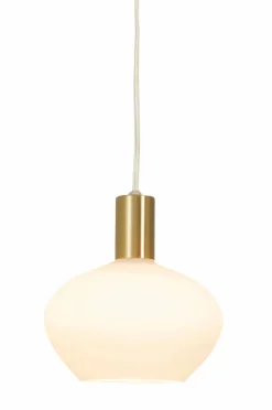 Aneta Lighting Pendel BELL Mat messing/hvid