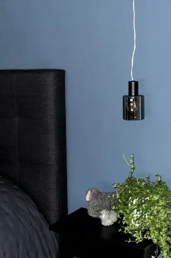 Aneta Lighting Pendel CYLINDER Sort/røggrå Sale