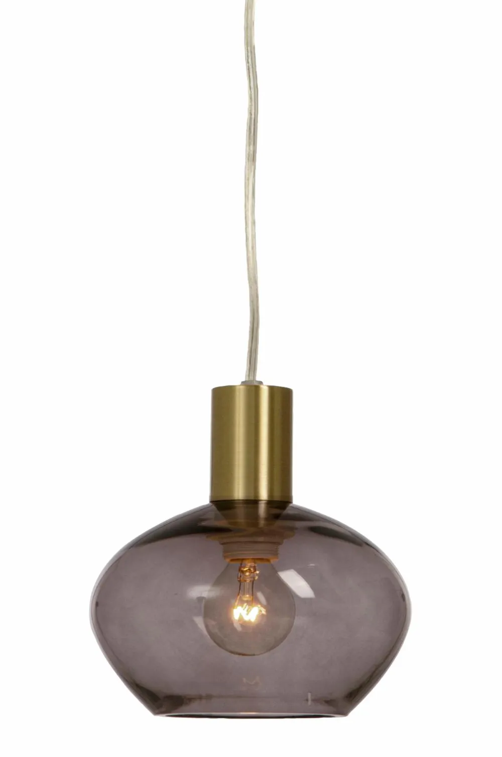 Aneta Lighting Pendel BELL Mat messing/røg New