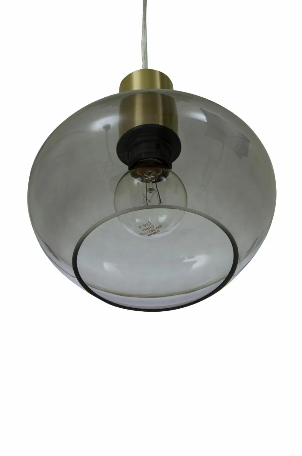 Aneta Lighting Pendel BELL Mat messing/røg New
