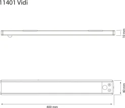 Aneta Lighting Skabslampe Vidi 40cm Sølvfarvet Discount