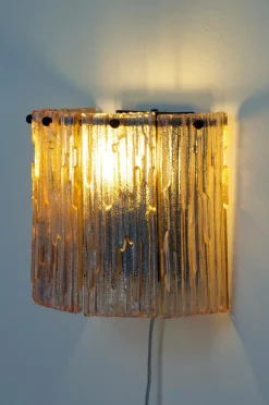 Aneta Lighting Væglampe Abelone sort/rav Discount