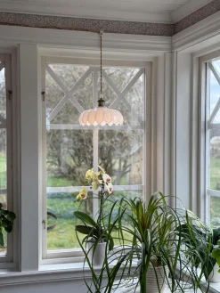 Aneta Lighting Vinduespendel Sofia antik messing/hvid Best