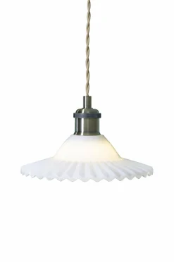 Aneta Lighting Vinduespendel Silvia antik messing/hvid Hot
