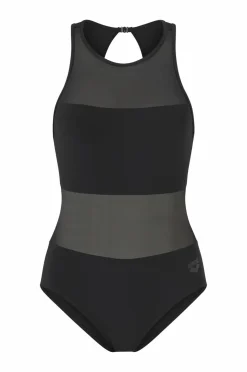 Arena Badedragt Women's Mesh Panels Swimsuit Vent Back Black Online