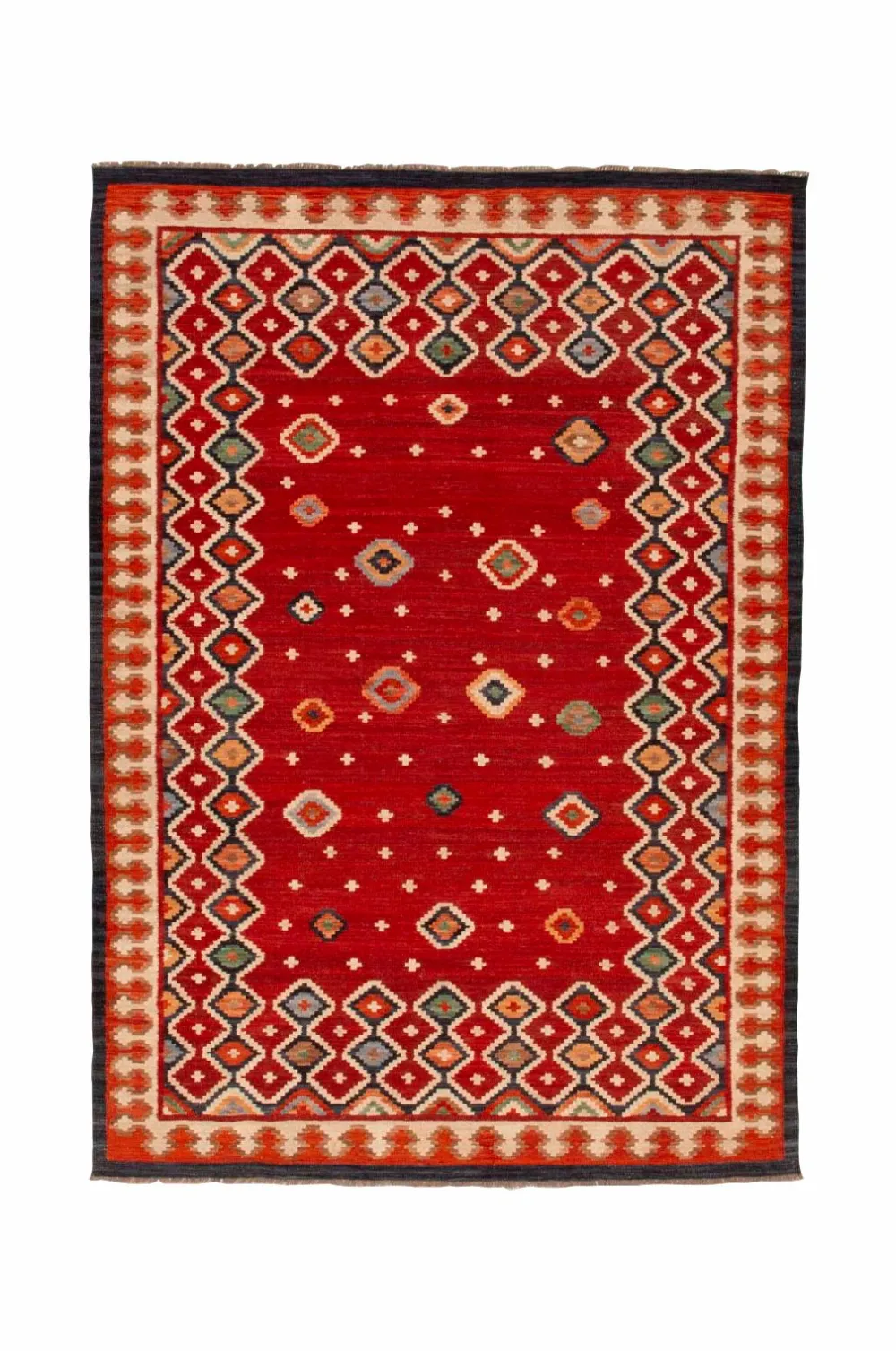 Bargi Uldtæppe Kelim Multi 205x303 cm Rød New