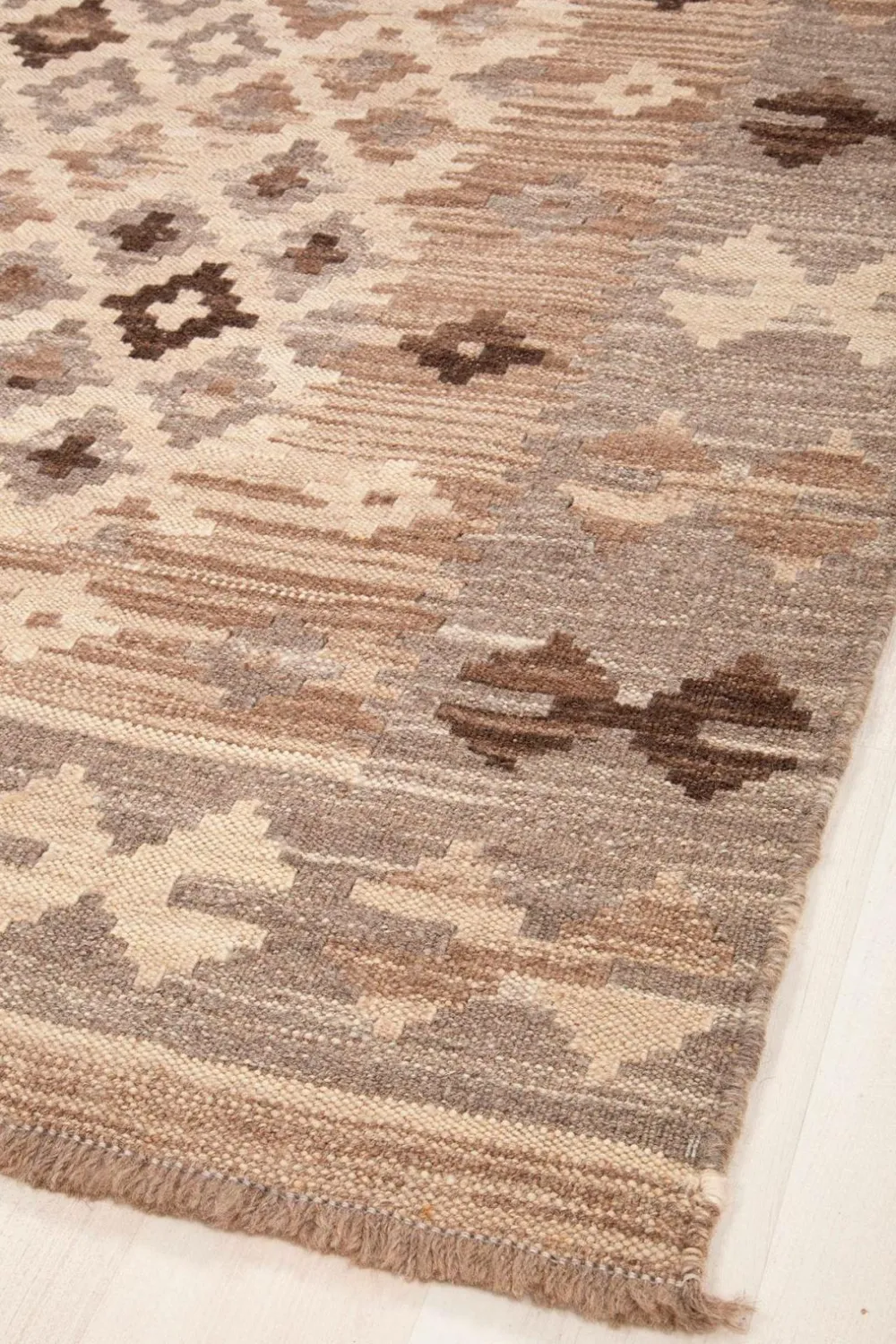 Bargi Uldtæpper>Uldtæppe Kilim Raw 175x228 cm Grå