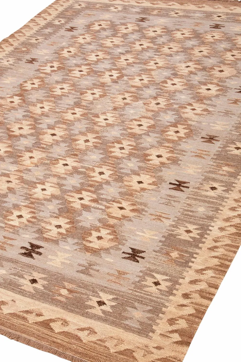 Bargi Uldtæpper>Uldtæppe Kilim Raw 205x291 cm Grå