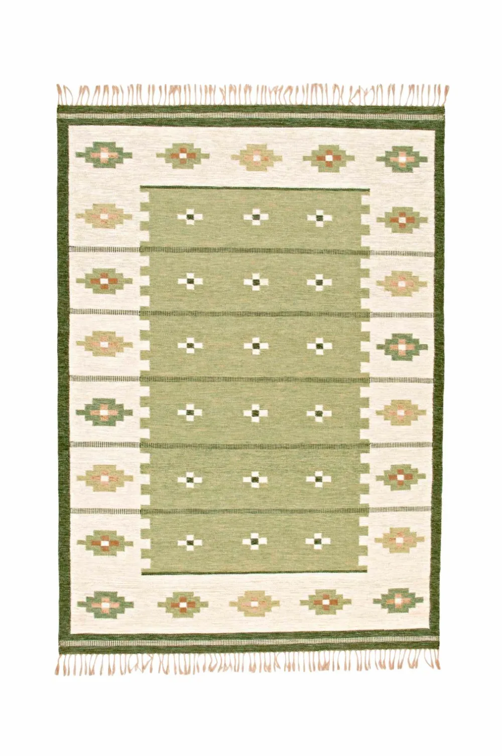 Bargi Uldtæpper>Uldtæppe Röllakan 250 x 350 cm Grøn
