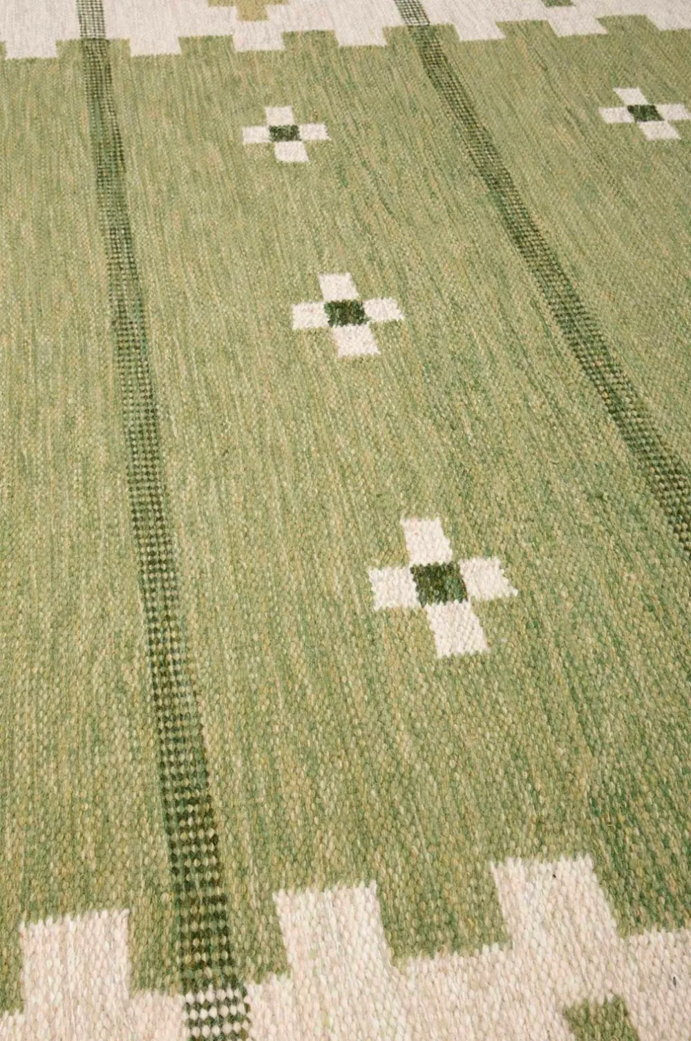 Bargi Uldtæpper>Uldtæppe Röllakan 250 x 350 cm Grøn