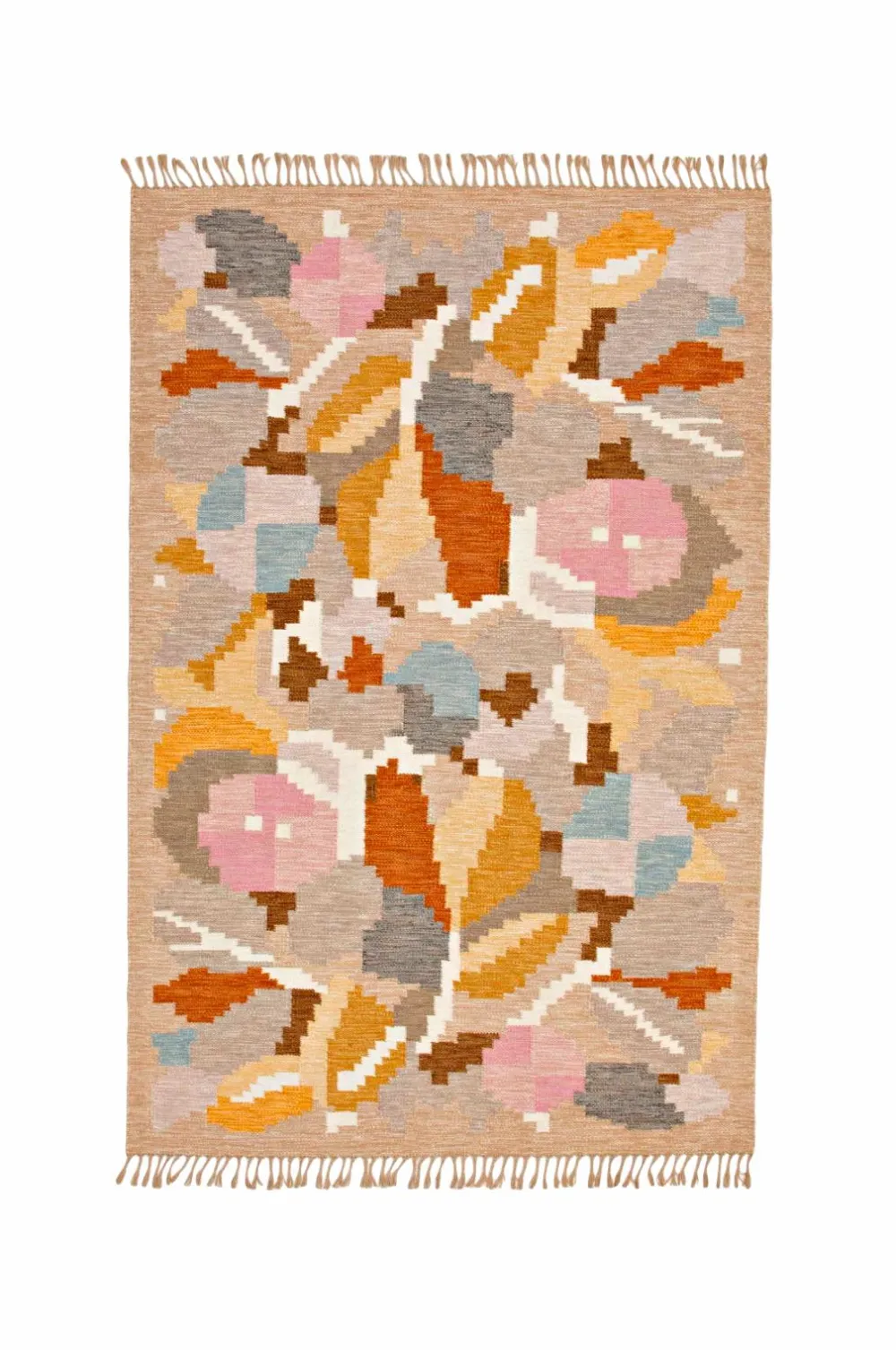 Bargi Uldtæpper>Uldtæppe Röllakan 250 x 350 cm Beige