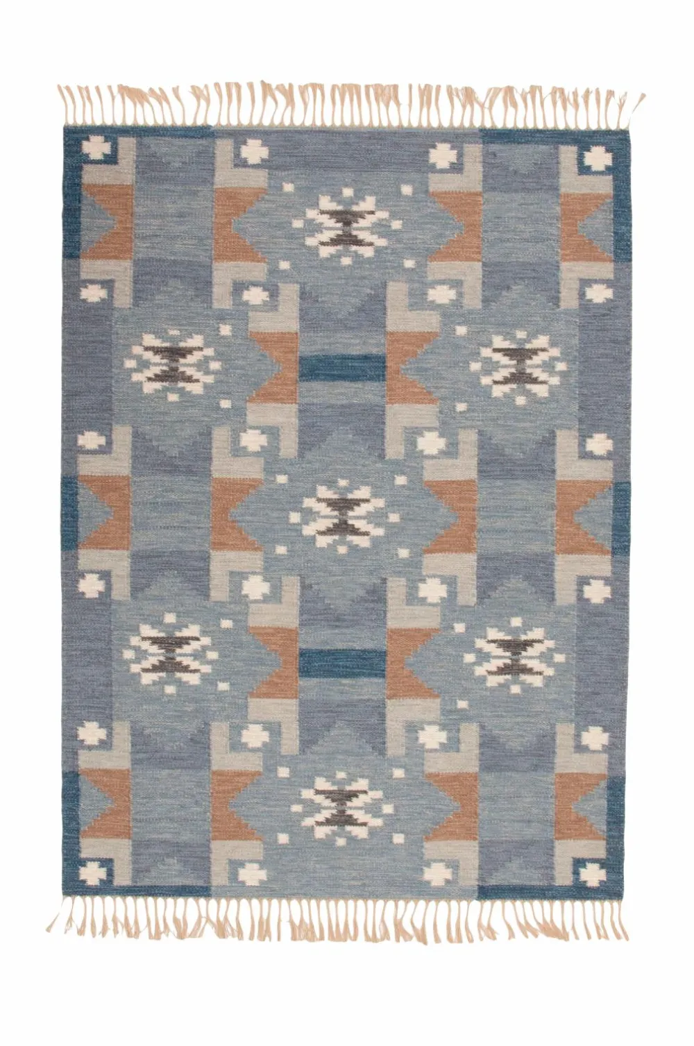 Bargi Uldtæpper>Uldtæppe Röllakan 250 x 350 cm Blå