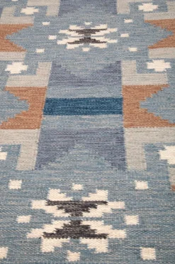 Bargi Uldtæpper>Uldtæppe Röllakan 250 x 350 cm Blå