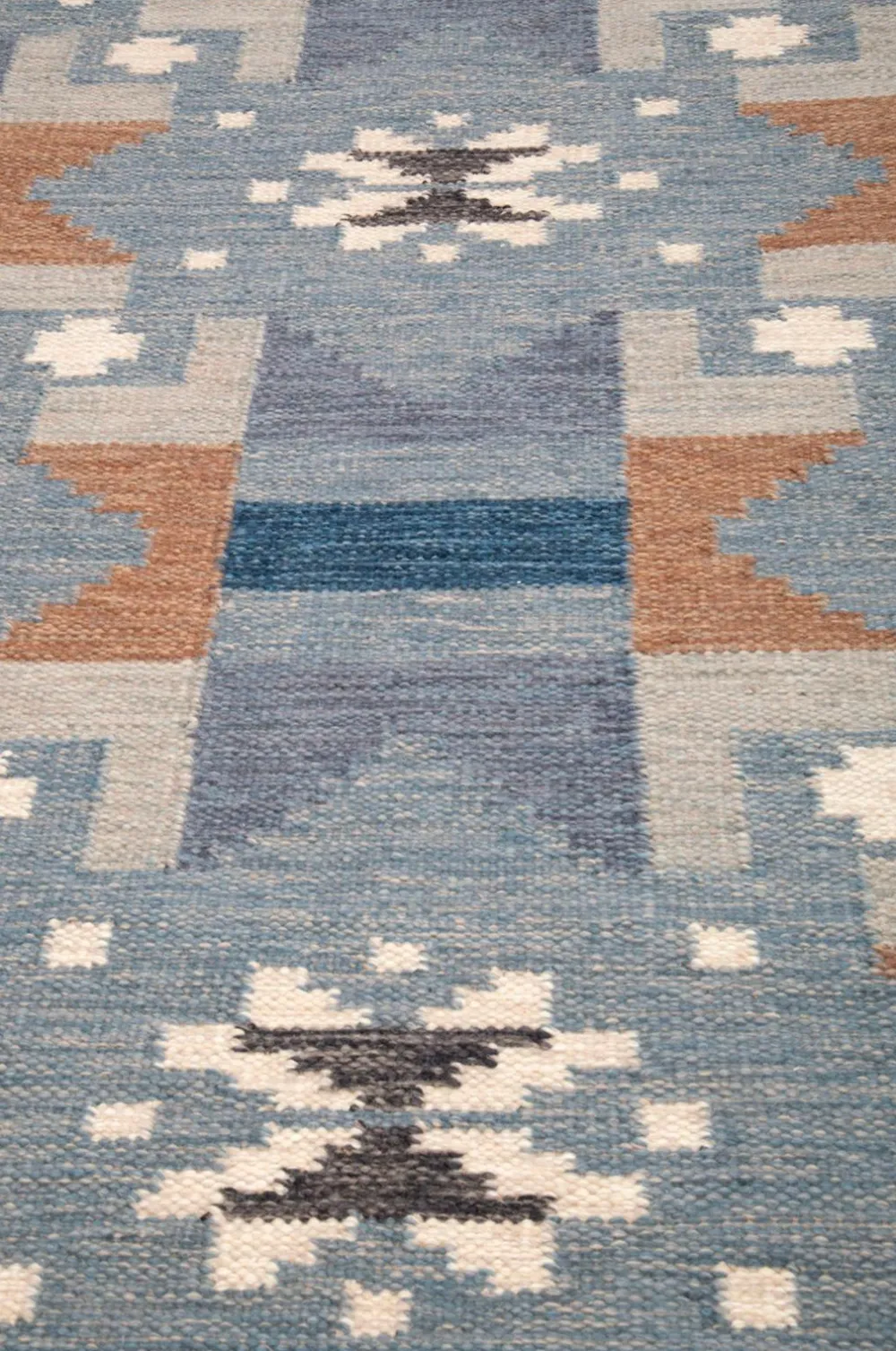 Bargi Uldtæpper>Uldtæppe Röllakan 250 x 350 cm Blå