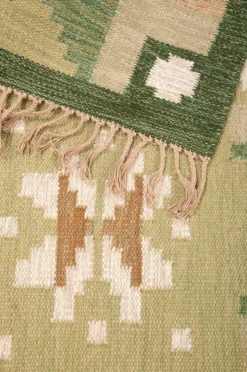 Bargi Uldtæpper>Uldtæppe Röllakan 250 x 350 cm Grøn