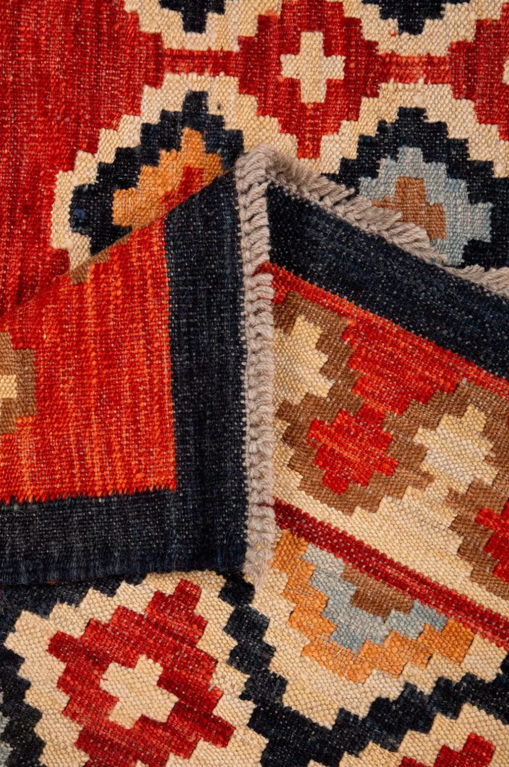 Bargi Woolcarpet Kilim Multi 256x256 cm Rød