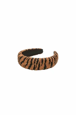 Becksöndergaard Hårbøjle Tigarea Wide Beaded Hairbrace Brown sugar Best
