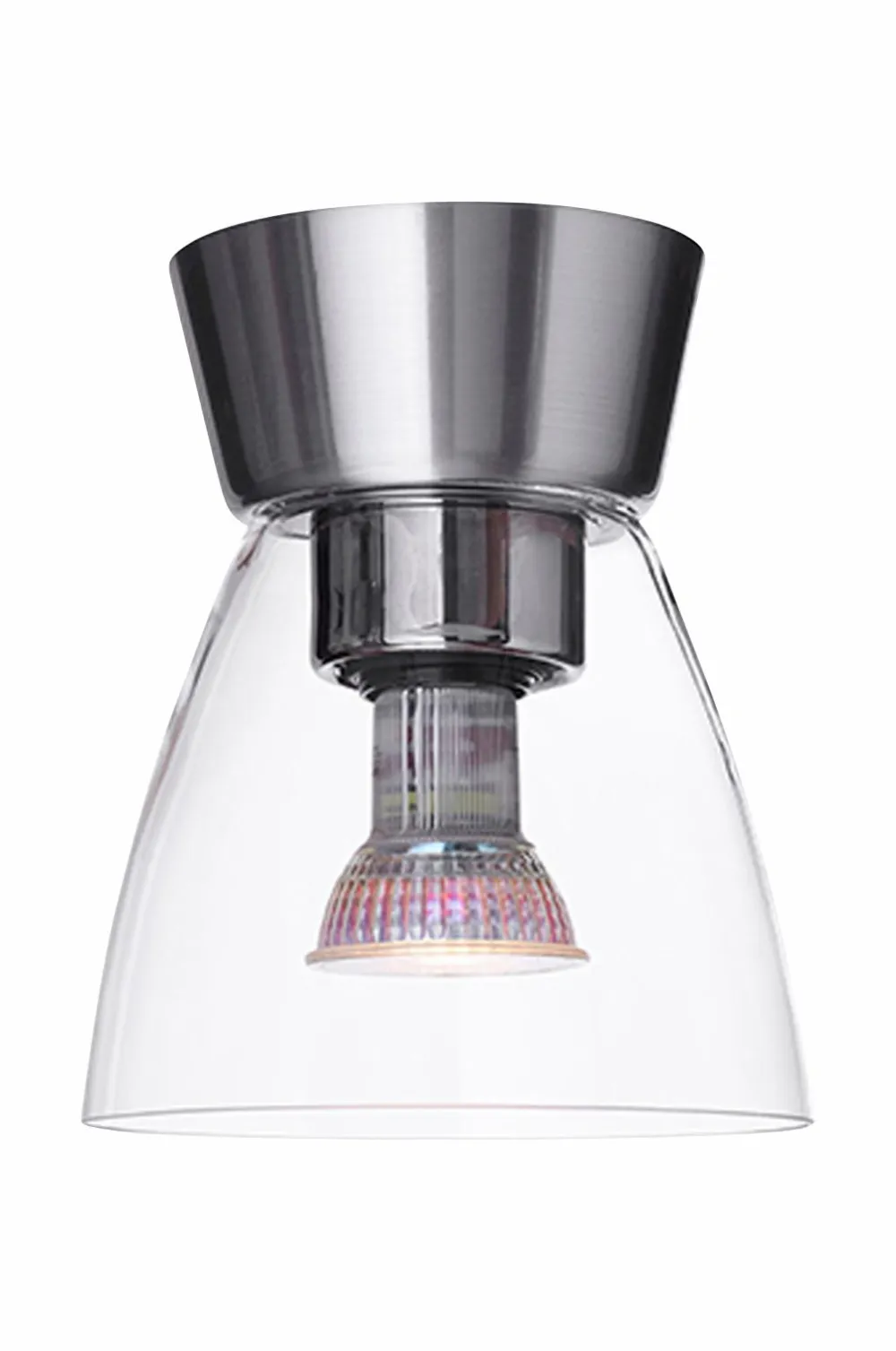Belid Badeværelsesbelysning>Plafond Bizzo diameter 16,5 Aluminium/Klar glas