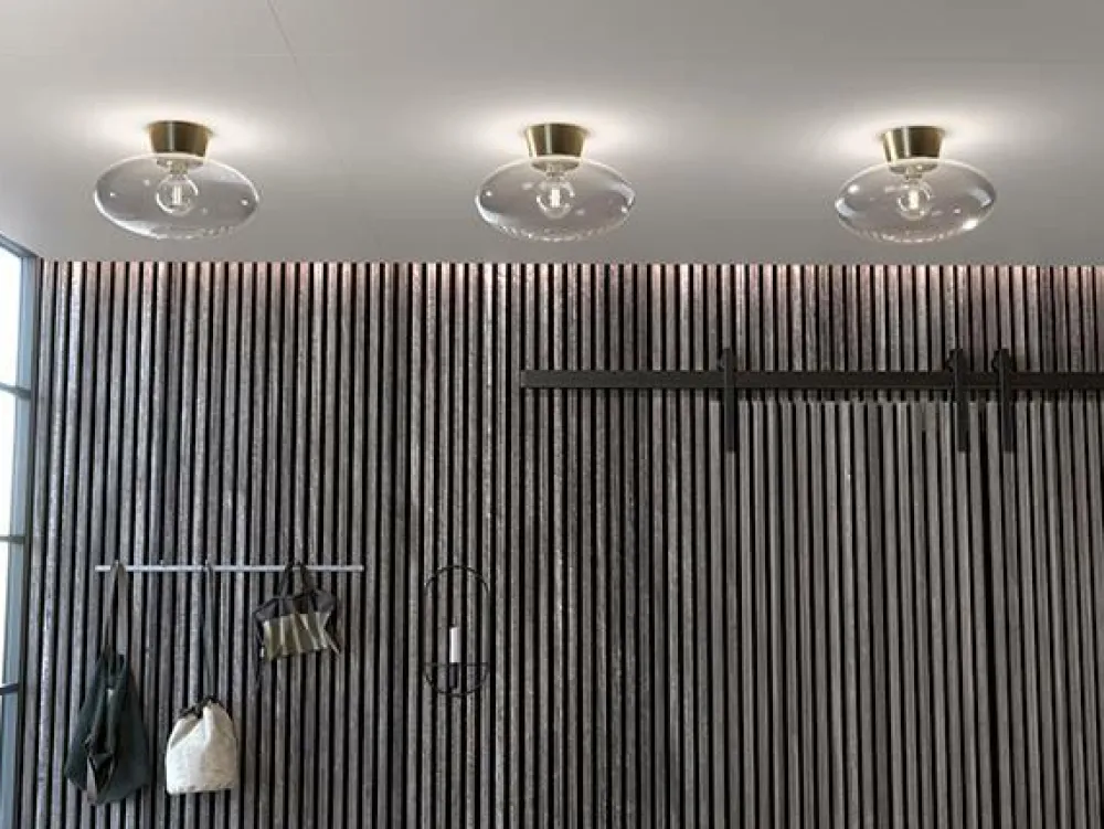 Belid Badeværelsesbelysning>Plafond Bullo diameter 27 Messing/klar glas