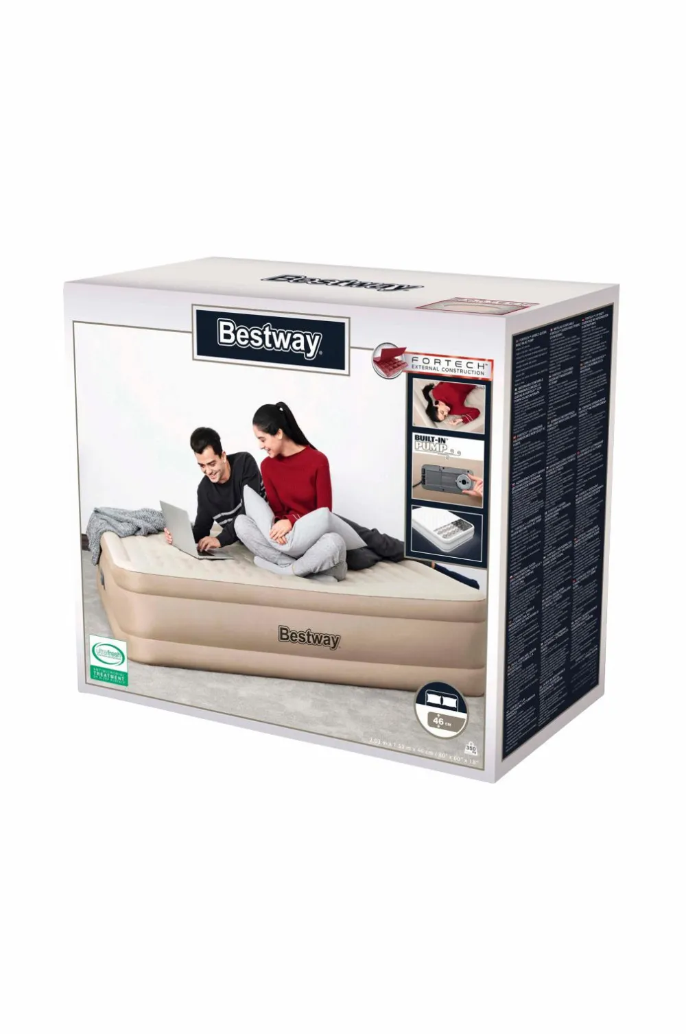 Bestway Friluftsliv|Friluftsliv>Luftmadras 2,03m x 1,52m x 46 cm