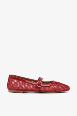 Bianco Ballerinasko>Ballerinasko biaLilja Mary Jane Mesh Red