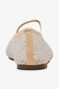 Bianco Ballerinasko biaLilja Mesh Ballerina Off white Outlet