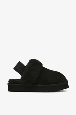 Bianco Hjemmesko>Hjemmesko biaSweetie Flatform Elastic Slipper Faux Suede Black
