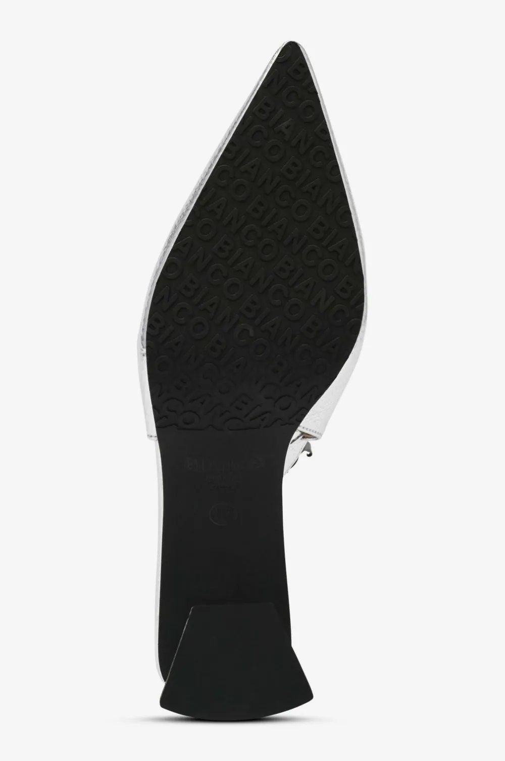 Bianco Højhælet sko biaMaralyn Slingback Metallic Sølvfarvet Clearance