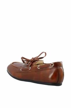 Bianco Loafers Biamarlene Boat Shoe Leather Brown Distressed Best
