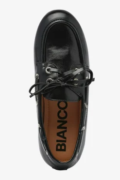 Bianco Loafers>Loafers biaMarlene Boat Shoe Faux Leather Black