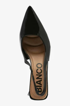 Bianco Sandaler med hæl biaMaralyn Slingback Patent Black Outlet