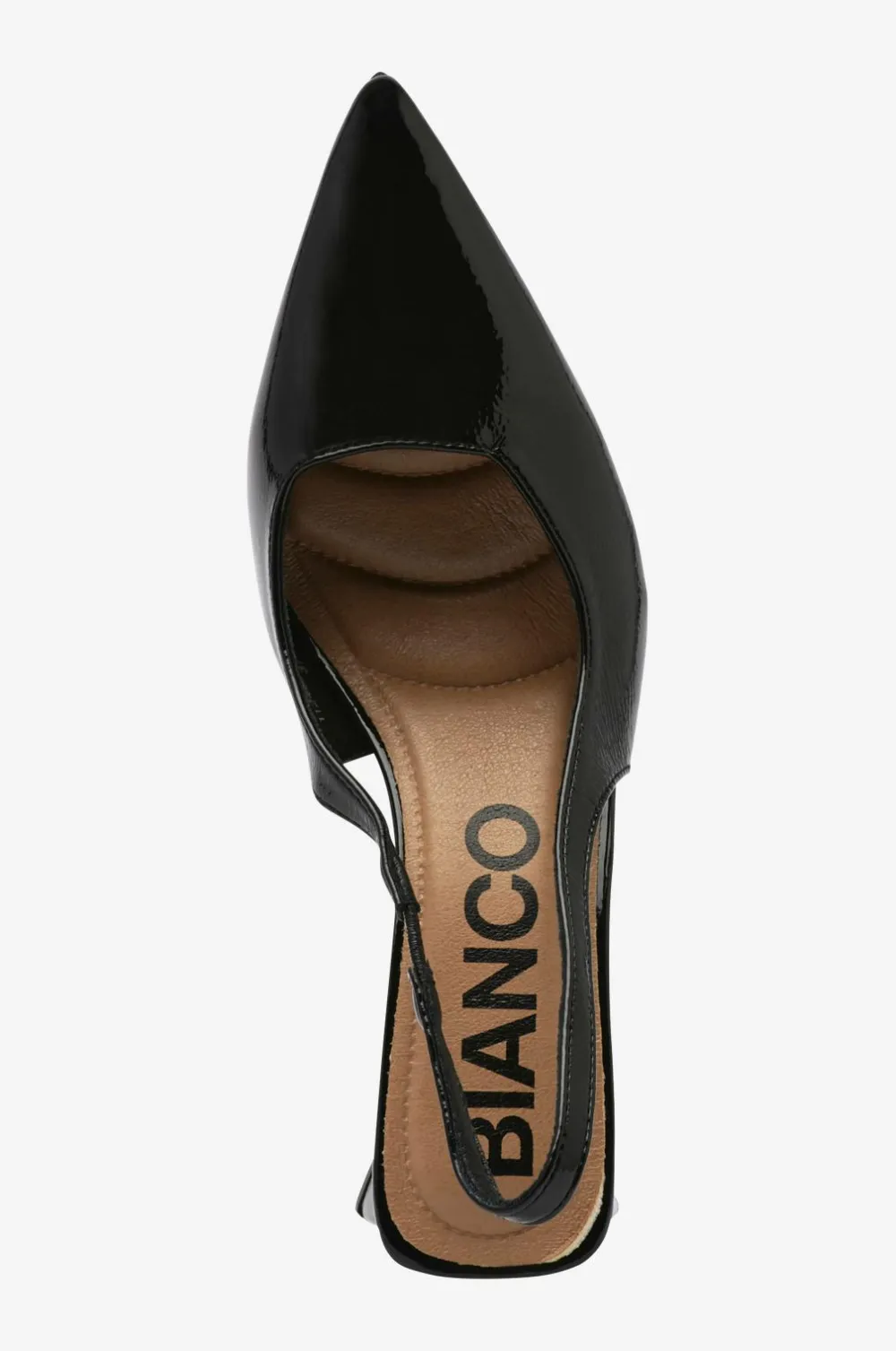 Bianco Sandaler med hæl biaMaralyn Slingback Patent Black Outlet